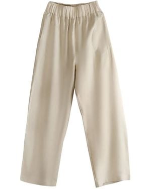 Cortana Rocco Elasticated-Waistband Pallazo Trousers - White