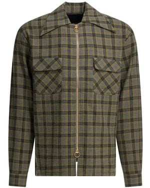Kapital Checked Overshirt - Green