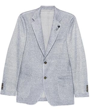 Lardini Single-Breasted Buttoned Blazer - Grey
