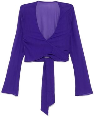 Maison Close Fever Long Sleeve Top - Purple