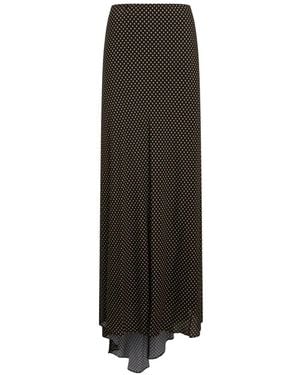 Philosophy Di Lorenzo Serafini Polka-Dot Asymmetric Long Skirt - Black