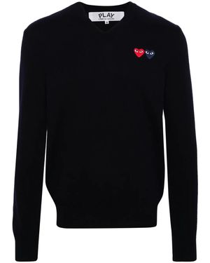 COMME DES GARÇONS PLAY ハートパッチ プルオーバー - ブルー