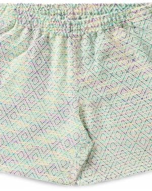 BBCICECREAM Rays Geometric-Pattern Shorts - Green