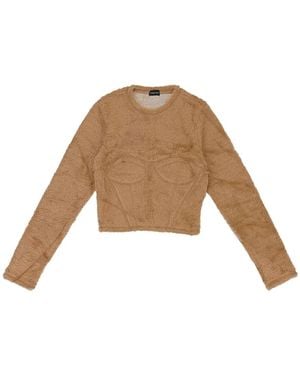 CALLIPYGIAN Bustier-Detail Top - Natural