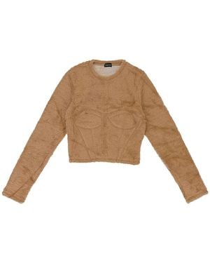 CALLIPYGIAN Bustier-Detail Top - Natural