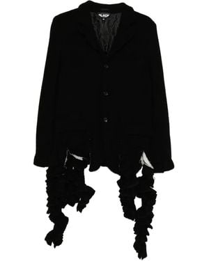 COMME DES GARÇON BLACK Blazer Met Puntige Kraag - Zwart