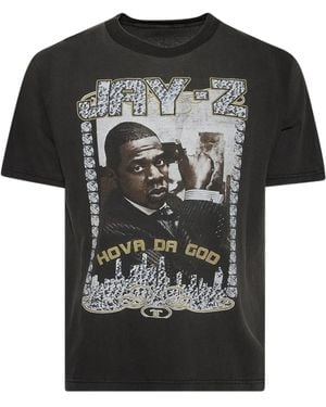 Earthling VIP Jay-Z Portrait Cotton T-Shirt - Black