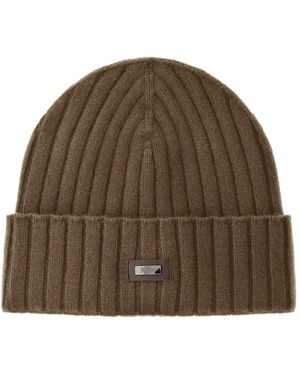 Herno Gerippte Beanie - Braun
