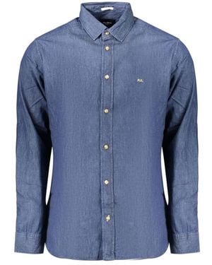 Pepe Jeans Logo-Embroidered Denim Shirt - Blue