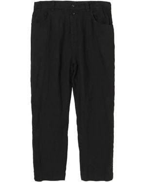 Undercover Regular Linen Trousers - Black