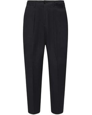 BE ABLE Dominique Pleated Elastic-Waist Trousers - Blue