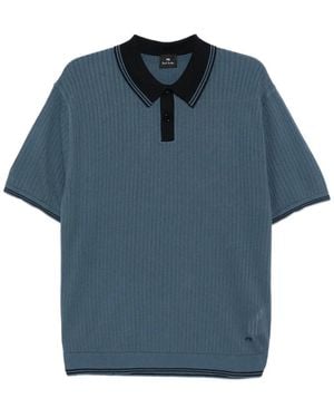 Paul Smith Knitted Polo Shirt - Blue