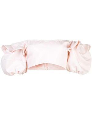 Ellery Hilaria Cotton Cropped Top - Pink