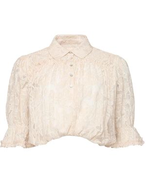 Cinq À Sept Cazi Floral-Lace Top - Natural