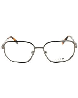 Guess Geometric-Frame Glasses - Gray