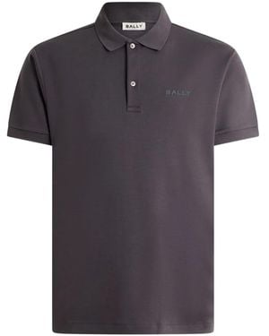 Bally Embroidered-logo Polo Shirt - グレー