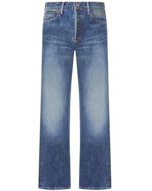 Visvim Logo-Patch Jeans - Blue