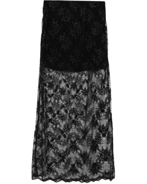 So Allure Falda recta con detalle de encaje - Negro