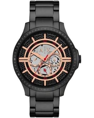 ARMANI EXCHANGE Montre Multifonction À Boîtier Rond 44 Mm - Noir