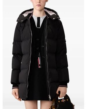 Thom Browne Poly Tech Down Filled Parka With Armbands - Black