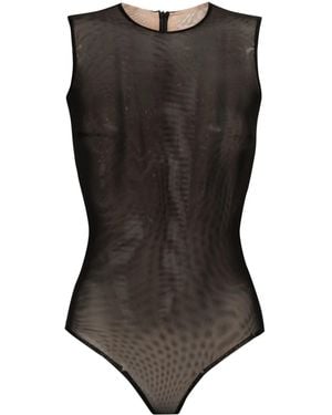 Blanca Vita Bryo メッシュ ボディスーツ - ブラック
