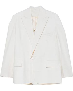 Victoria Beckham Long-Sleeve Blazer - White