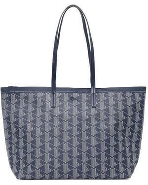 Lacoste Monogram-pattern Tote Bag - ブルー