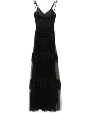Saiid Kobeisy Lace Sleeveless Dress - Black