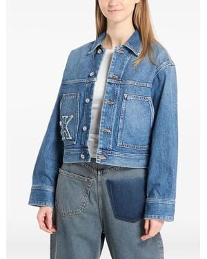 Calvin Klein Workwear Logo-Appliqué Denim Jacket - Blue