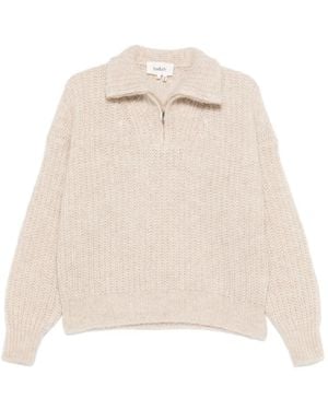 Ba&sh Jersey Beltane con media cremallera - Neutro