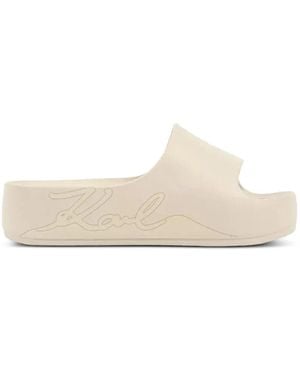 KARL LAGERFELD Kobo Ii Signia Shine Slides - White