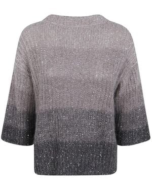 D.exterior Sequin-Embellished Jumper - Grey