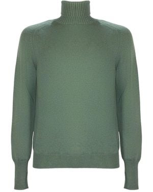 Fedeli Turtleneck Cashmere Jumper - Green
