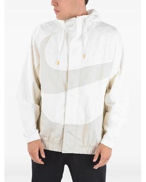 Nike Swoosh Hooded Jacket - White