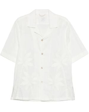 Eleventy Palm Cotton Shirt - White