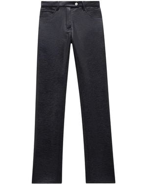 Courreges Reedition Vinyl Straight-Leg Trousers - Blue