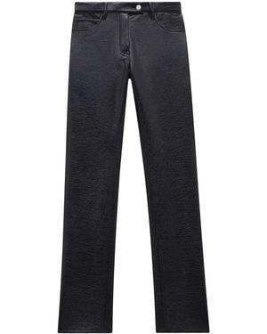 Courreges Reedition Vinyl Straight-Leg Trousers - Blue