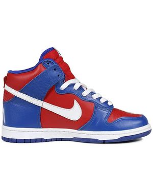 SWJP Baskets Dunk High À Imprimé Au Pochoir - Bleu