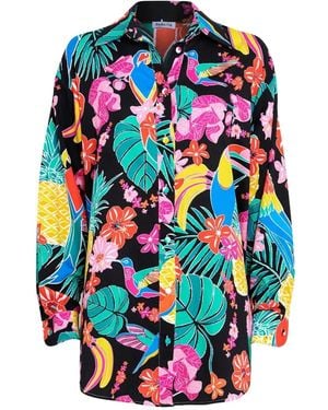Paolita Tropical-Print Shirt - Blue