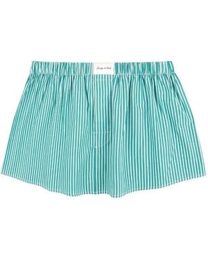 Sporty & Rich Signature Logo Poplin Mini Skirt - Blue
