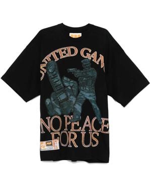 PDF Graphic-Print T-Shirt - Black