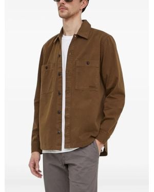 BOSS Patch-Pocket Overshirt - Brown