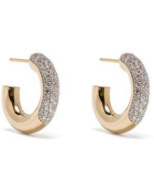 Lucy Delius Jewellery Signature Pavé ダイヤモンド フープピアス 14kイエローゴールド - メタリック