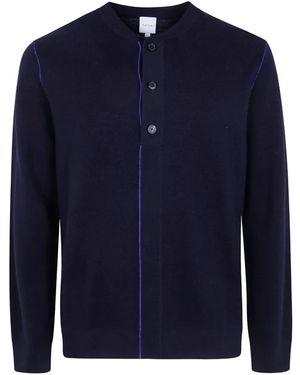 Paul Smith Camiseta Con Solapa Con Botones De Manga Larga - Azul