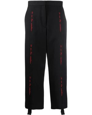 Stella McCartney Watw Embroidered-Tape Tailored Trousers - Black