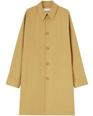 Jil Sander Cappotto Al Ginocchio - Giallo