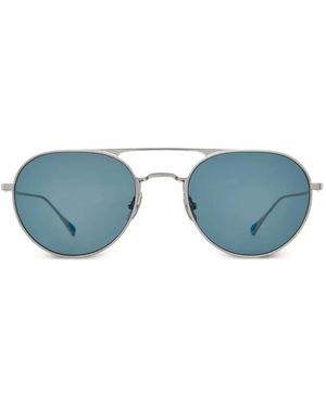 Garrett Leight Benny J Pilot-Frame Sunglasses - Blue