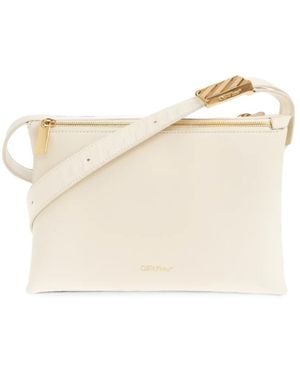 Off-White c/o Virgil Abloh Sandbag 404 Leather Shoulder Bag - Natural