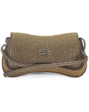 DIESEL Small Crystal-Embellished Shoulder Bag - Grey