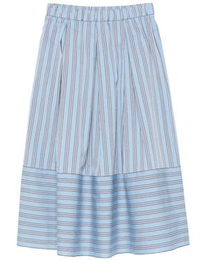Antonelli Ibiza Striped Midi Skirt - Blue